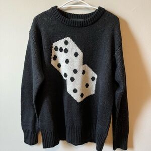 Stussy Dice Mohair Wool Blend Pullover Crewneck Sweater